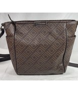 Liz Claiborne Brown Geometric Shoulder Bag with Side Pockets, Purse - $308.62 MXN Liz Claiborne Brown Geometric Shoulder Bag with Side Pockets, Purse - $308.62 MXN