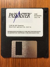 Vtg 1999 PassMaster DOS/Windows Fall 96 FARE/ARE Questions Practice Flop... - $12.99