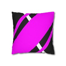 Decorative Throw Pillow Covers With Zipper - Set Of 2, Black And Pink Geometric  - £29.98 GBP