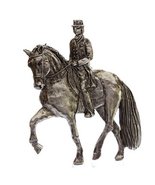 Grillie Dressage Horse-N - Dressage Horse Grille Ornament in Antiqued Ni... - £47.95 GBP