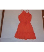 Ella Moss Girls Strappy Ruffled bottom Dress Crepe 12 Orange EUC - $155.17