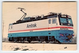 Railroad Postcard Locomotive Amtrak 900 Train Railway Chrome Vintage TRIMMED CUT - £7.14 GBP
