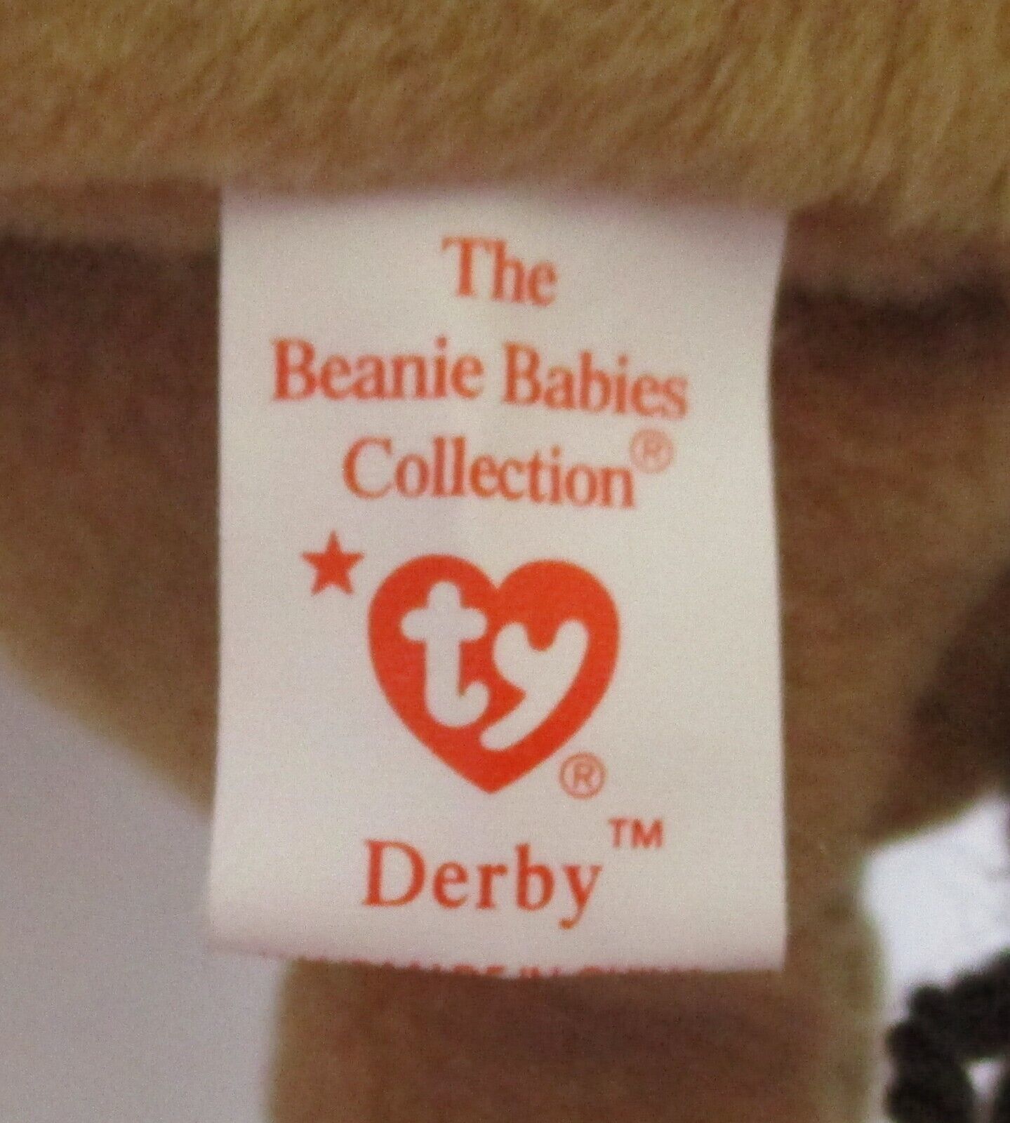 Ty Beanie Baby Derby The Horse Yarn Mane 5th PVC Filled USED Item image 5