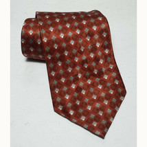 Van Heusen Men Dress Sill Tie Made in USA Brown 3.5&quot; wide 60&quot; long  - £6.80 GBP