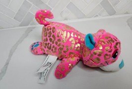 Popcorn Scent 8” Hot Pink Leopard Plush Cutetitos Carnivalitos 2021 Beanie - £8.21 GBP