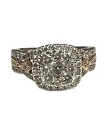 Diamond Women&#39;s Cluster ring 14kt White and Rose Gold 451248 - $958.00 CAD
