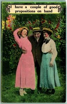 Comic Romance A Couple of Good Propositions On Hand 1912 DB Postcard F6 - £2.29 GBP