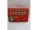 Vintage 1937 Parker Brothers Crossword Lexicon Card Game - £34.99 GBP