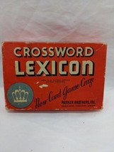 Vintage 1937 Parker Brothers Crossword Lexicon Card Game - £34.78 GBP