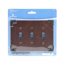 W27039-CHS Rowland Charcoal Ebony &amp; Soft Iron Triple Switch Cover Plate - $27.99