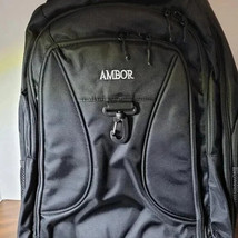 Rolling Backpack, AMBOR Waterproof Wheeled Backpack, Carry-on Trolley Luggage - £39.81 GBP
