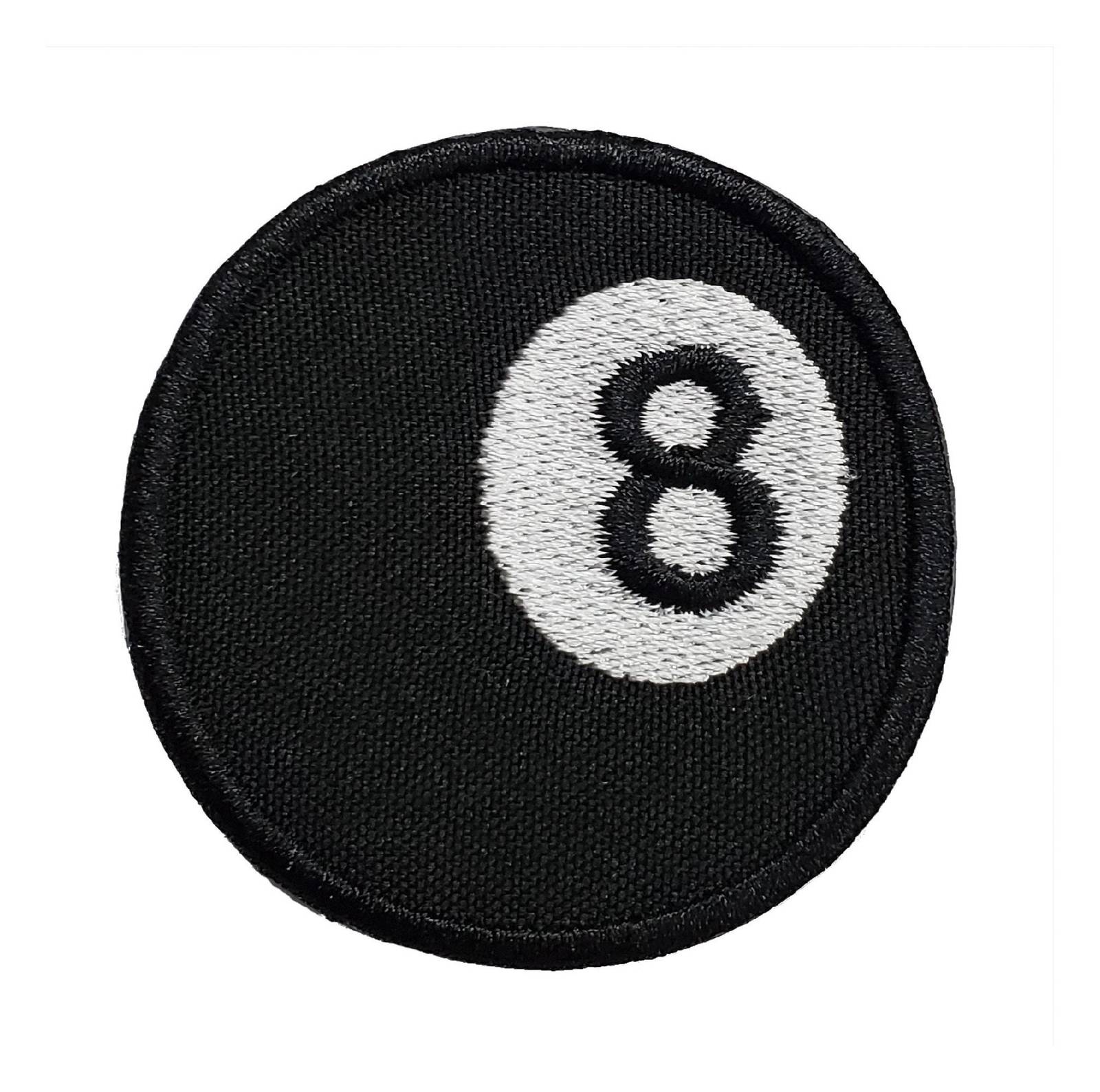 Eight Ball Embroidered Iron On Patch 2.1&quot; Funny Humor Pool Billiards Mag... - $4.47