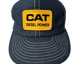Vtg CAT Diesel Power Snapback Hat Caterpillar Mesh Patch Louisville Blue... - $39.55