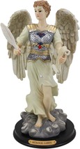 Ebros Byzantine Archangel Saint Gabriel with Brass Name Plate Wooden Base 12&quot;H - £39.95 GBP