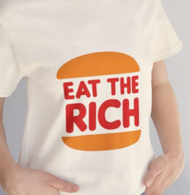 Eat the Rich Jersey Short Sleeve Tee, Burger King Parody, funny Socialist shirt - £22.06 GBP