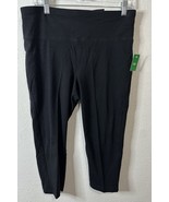 Dip Women’s Black High Rise Cotton Spandex Active Leggings Size XL - $27.06 CAD