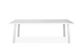 87" White Aluminum Outdoor Dining Table - $1,692.56 CAD