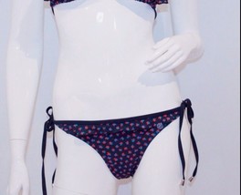 French Connection Triangle Swimwear Frill Ruffled Leafs Navy Bikini Bottom ( L ) - £51.41 GBP