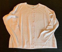 Croft &amp; Barrow Womens Size XLarge Light Purple Cardigan Sweater Acrylic - $11.48