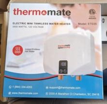 Thermomate Mini Tankless Electric Water Heater ET035, 120V - £56.13 GBP