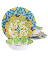 Elama Stapanya 12 Piece Melamine Dinnerware Set in Multi - $56.82
