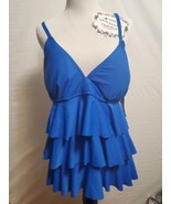 Collections By Catalina Halter Swim Top Womens Size XL Royal Blue Criss ... - €11,25 EUR