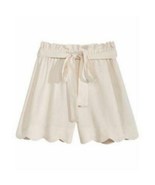 Monteau Big Girls Linen Scallop Hem Shorts, Size Small - $22.00