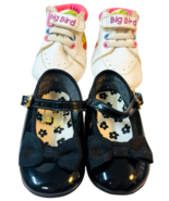 Lot of 2 Doll Baby Shoes ~ Black &amp; Pink/White Sole, S: 0, L 4&quot; X W 2&quot; Pr... - $8.86