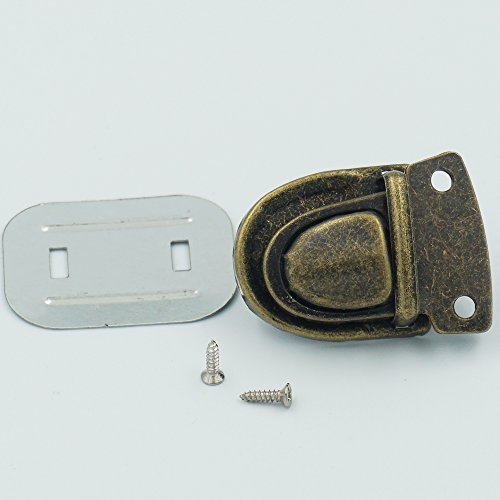 Bluemoona 10 Set - Travel Bag Tuck Lock Clasp Closure Catch with Screw (Bronze)