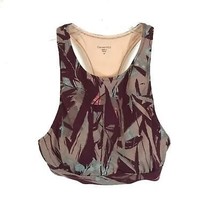 NWOT Womens Size 4 Garnet Hill Purple Gray Floral Active Tankini Top - £13.83 GBP