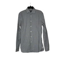 John Varvatos USA Dress Shirt Size 15-34/35 Slim Fit Black White Plaid Mens - £15.48 GBP