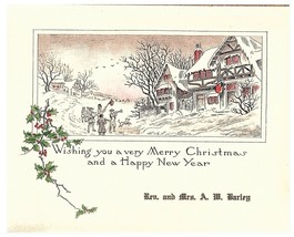 &quot; Wishing You Un Molto Merry Christmas &quot; Vintage Natale Scheda - £20.68 GBP