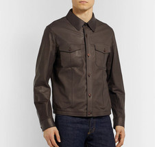 Hidesoulsstudio Mens Leather Shirt Jacket - £188.74 GBP