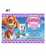  Girl Paw Patrol personalized Birthday Invitation - Digital file - £4.74 GBP