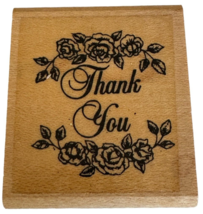Stampin Up Rubber Stamp Thank You Card Making Words Roses Small Flowers ... - $3.99
