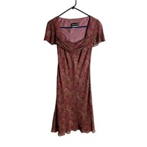 Donna Morgan Womens Fit and Flare Dress Size 6 Burgundy Sweetheart  Silk - £21.63 GBP