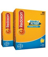 REDOXON Double Action Vitamin C + Zinc Effervescent Health Tablet 2 X 45... - £76.31 GBP