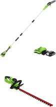 Ht24B04 Greenworks Hedge Trimmer And Greenworks Ps24B210 8-Inch 24V Cord... - £255.75 GBP