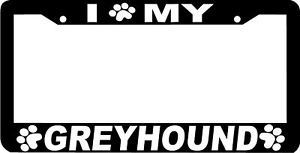 GREYHOUND PAW PRINT DOG License Plate Frame - $4.49
