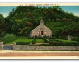 St Joseph Church Bryson City North Carolina NC UNP Linen Postcard R25 - $3.51