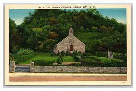 St Joseph Church Bryson City North Carolina NC UNP Linen Postcard R25 - £3.17 GBP