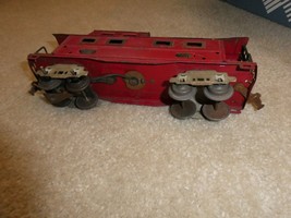 Vintage O Scale Pre-War Metal American Flyer Worn Red Caboose Car 9&quot; - £18.98 GBP