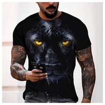 Black Panther T Shirt   Crew Neck - Short Sleeve - Men&#39;s Graphic Print F... - £15.93 GBP
