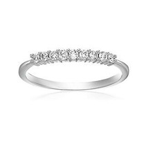 1/5 CT Imitación Diamante Boda Banda En 14K Blanco Chapado Oro Plata Para Mujer - £303.21 GBP