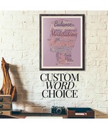 Custom Yoga Word Art Inspirational Wall Decor Wellness Center Typography... - $8.88 CAD