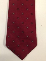 Vintage Van Heusen Tie - Red With Black And White Dots - 3 1/4&quot; Wide  - £11.79 GBP