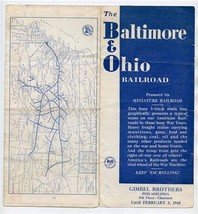 Baltimore &amp; Ohio RR 3 Track Miniature Model Train Brochure Gimbel Brothe... - $27.72