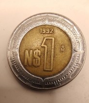Vintage 1992 Mexico 1 Peso Bimetallic - Circulated  - $5.00