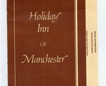 Holiday Inn Room Service Menu Manchester New Hampshire 1980 - $17.82