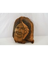 First Nations Wood Carving by Wanik 1978 Canada Face with Feather in Tre... - £75.54 GBP
